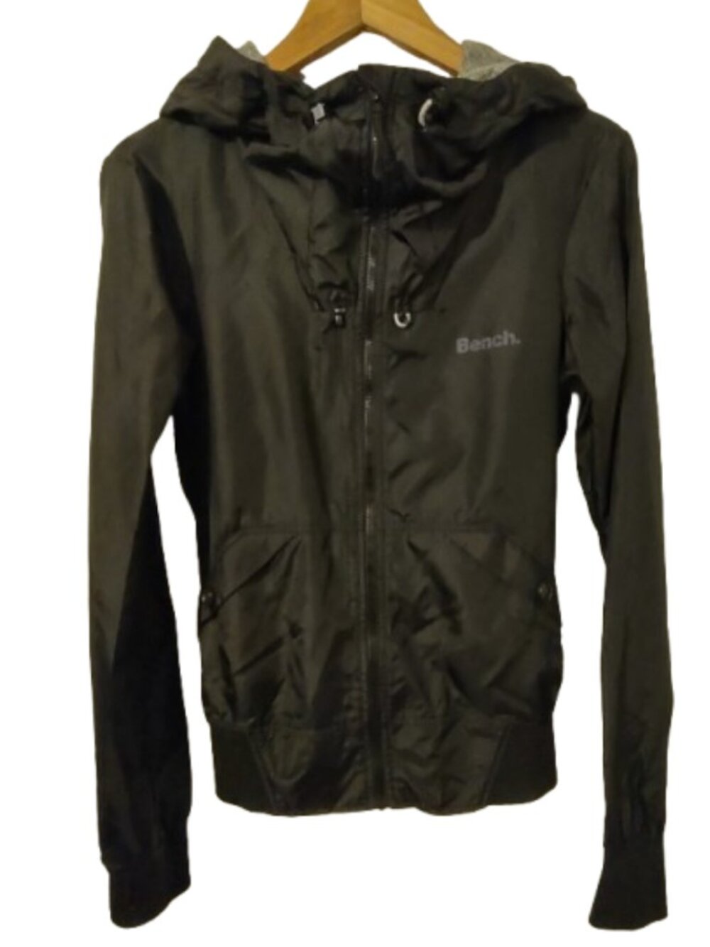 Bench Hooded Windbreaker Jacket Black XS